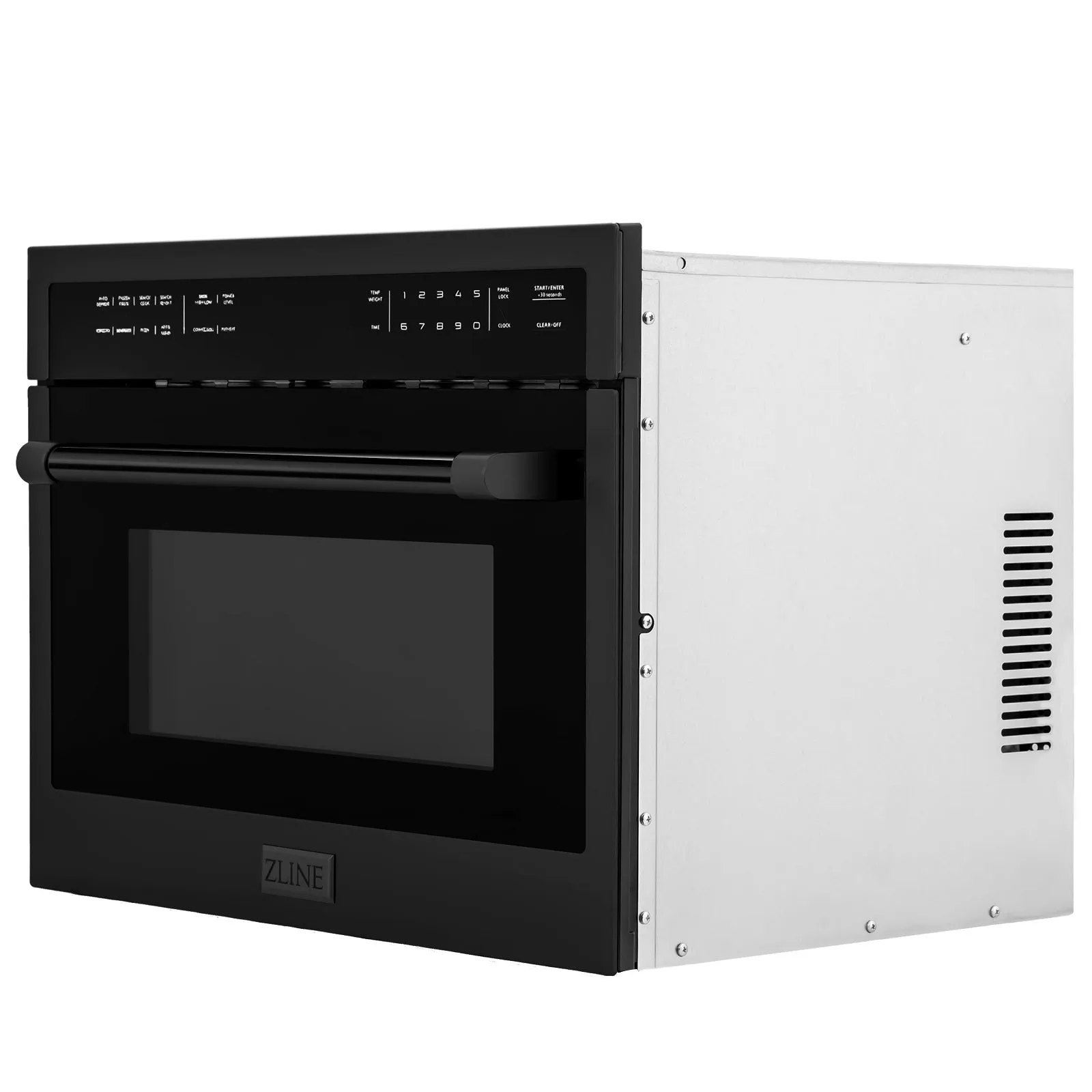 ZLINE 24" Built-in Convection Microwave Oven in Black Stainless Steel with Speed and Sensor Cooking (MWO-24-BS)