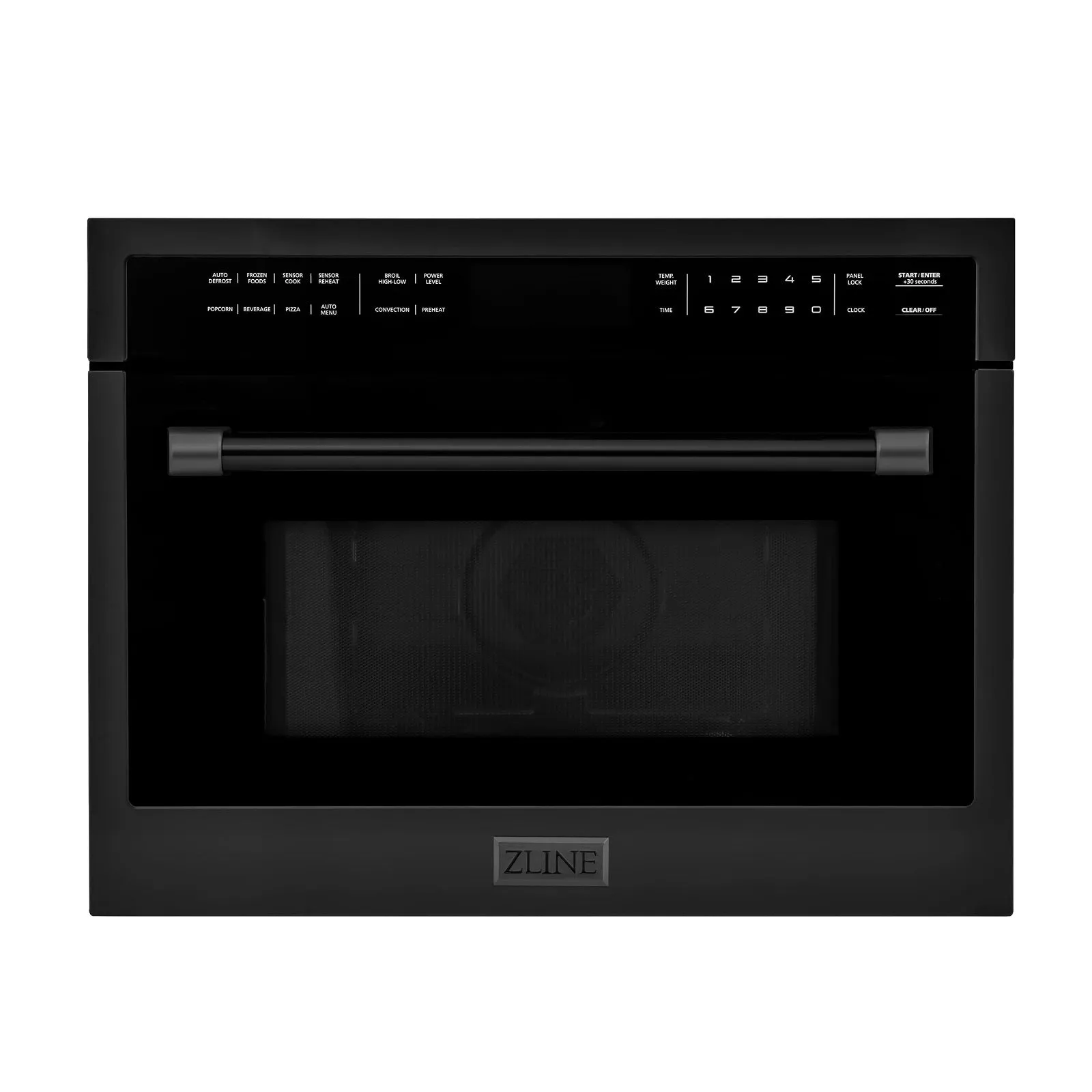 ZLINE 24" Built-in Convection Microwave Oven in Black Stainless Steel with Speed and Sensor Cooking (MWO-24-BS)